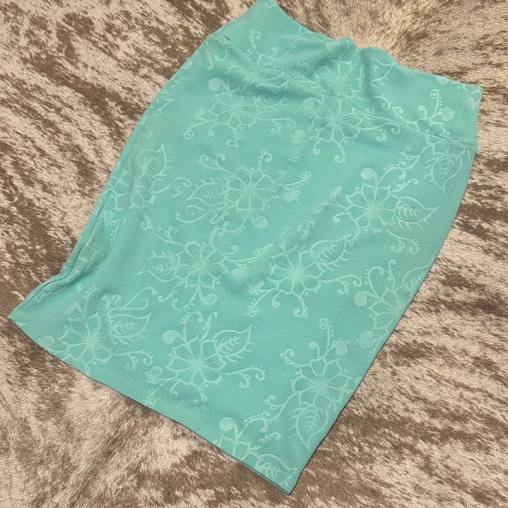 LuLaRoe Light Blue Floral Skirt